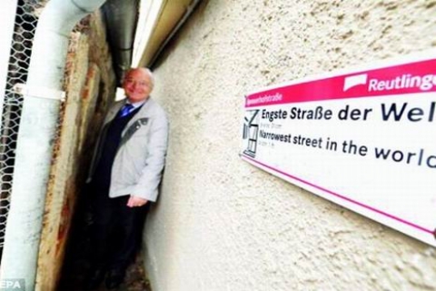 Spreuerhof Sokak, Alman kenti olan Reutlingen, sokak, Guinness Rekorlar Kitabı, 