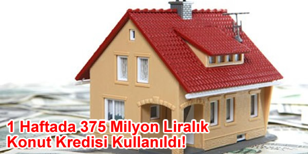 1 Haftada 375 Milyon Liralık Konut Kredisi Kullanıldı!