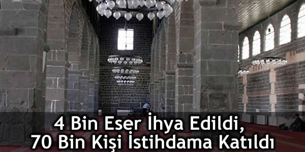 4 Bin Eser İhya Edildi, 70 Bin Kişi İstihdama Katıldı