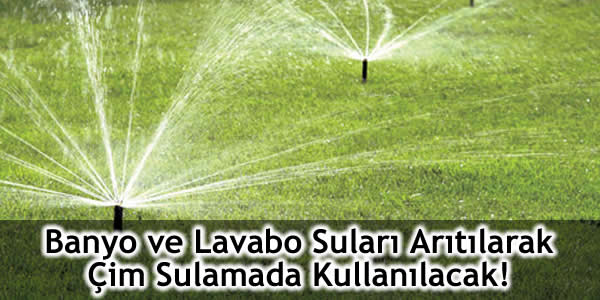 Banyo ve Lavabo Suları Arıtılarak Çim Sulamada Kullanılacak!
