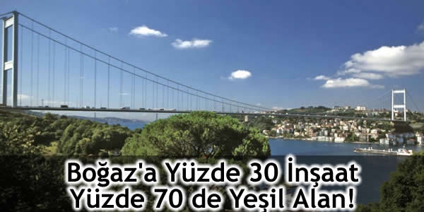 Boğaz’a Yüzde 30 İnşaat Yüzde 70 de Yeşil Alan!