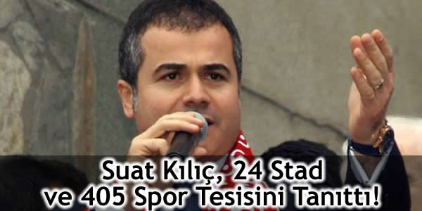gençlik ve spor bakanı, Gençlik Ve Spor Bakanı Suat Kılıç, Lütfi Kırdar Uluslararası Kongre ve Sergi Sarayı, Suat Kılıç, suat kılıç spor tesisi, suat kılıç stad
