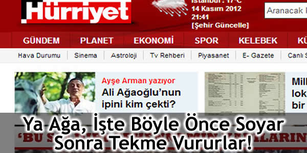 Ya Ağa, İşte Böyle Önce Soyar Sonra Tekme Vururlar!