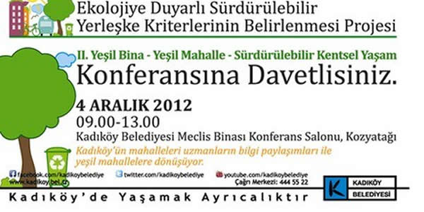 yesil-bina-yesil-mahalle-konferanslarinin-ikincisi-4-aralikta Ekolojiye Duyarlı Sürdürülebilir Yerleşke Kriterlerinin Belirlenmesi Projesi, Yeşil Bina-Yeşil Mahalle, Yeşil Bina-Yeşil Mahalle Konferansları, Yeşil Bina-Yeşil Mahalle-Sürdürülebilir Kentsel Yaşam Konferansları