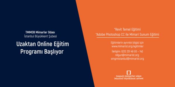 BİLGİSAYAR DESTEKLİ TASARIM EĞİTİMLERİ Mimarlar Odası İstanbul Büyükkent Şubesi BİLGİSAYAR DESTEKLİ TASARIM EĞİTİMLERİ Mimarlar Odası İstanbul Büyükkent Şubesi