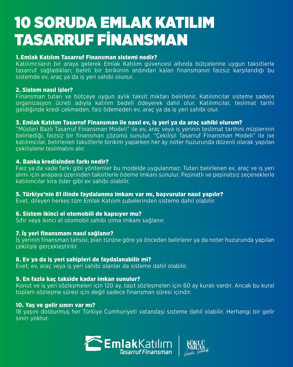 Faizsiz Ev ve Araç Alma Dönemi: 10 Soruda Emlak Katılım Tasarruf Finansman Sistemi Faizsiz Ev ve Araç Alma Dönemi: 10 Soruda Emlak Katılım Tasarruf Finansman Sistemi