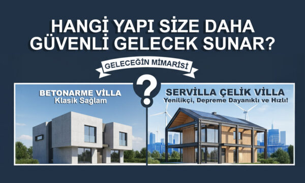 Hangi Yapı Size Daha Güvenli Bir Gelecek Sunar? Betonarme Villa mı, SerVilla ile Çelik Villa mı? Hangi Yapı Size Daha Güvenli Bir Gelecek Sunar? Betonarme Villa mı, SerVilla ile Çelik Villa mı?