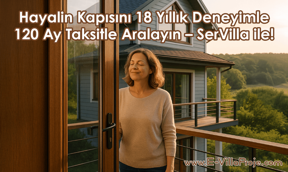 Hayalin Kapısını 18 Yıllık Deneyimle 120 Ay Taksitle Aralayın – SerVilla ile! Hayalin Kapısını 18 Yıllık Deneyimle 120 Ay Taksitle Aralayın – SerVilla ile!