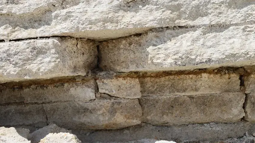 Tarihi mimari planlar, restorasyon aletleri ve küfeki taşı konsepti