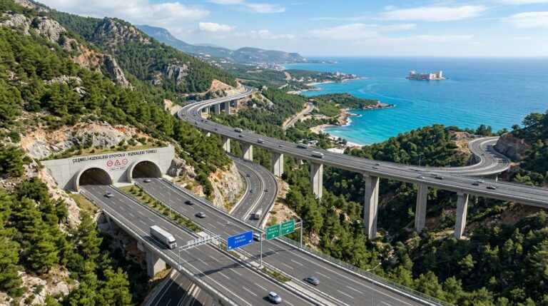 Mersin’e Nefes Aldıracak Çeşmeli-Kızkalesi Otoyolu’nda Sona Gelindi: Seyahat Süresi 18 Dakikaya İniyor!